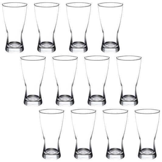 Optima Premium Pilsner Glasses - 13.25 oz, Set of 12, Made in USA