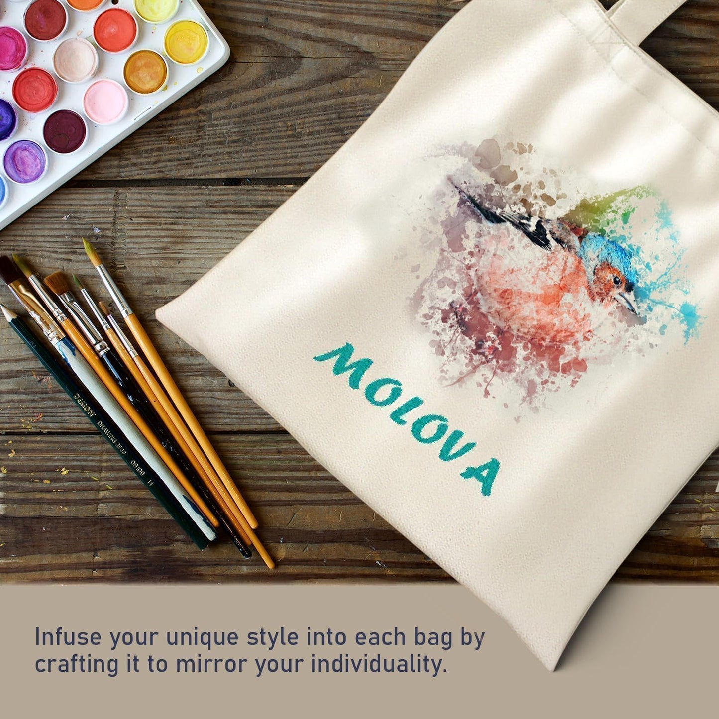 Optima Premium 14x15 Cotton Canvas Tote Bag - 55lbs Capacity
