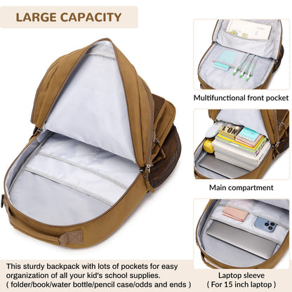 Optima Water-Resistant Backpack - Fits 15.6" Laptop, Durable Design