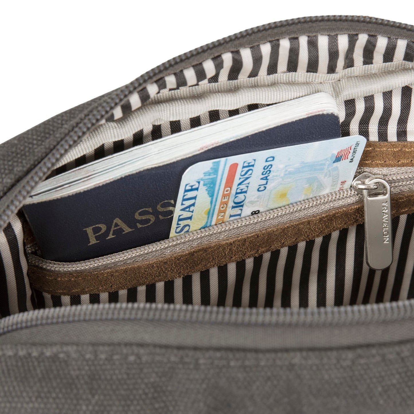 Optima Anti-Theft Heritage Crossbody Bag - Pewter, Stylish & Secure