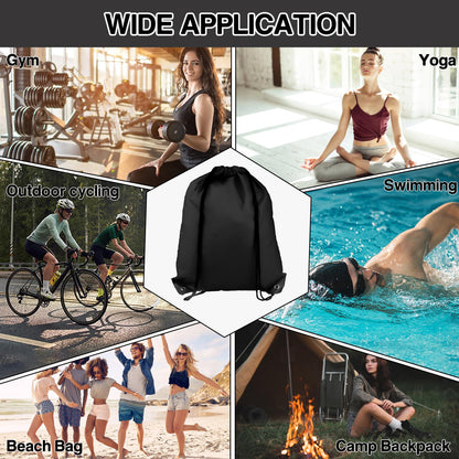 Optima COIDEA 20 Drawstring Backpack (Black), Black, Medium, Classi