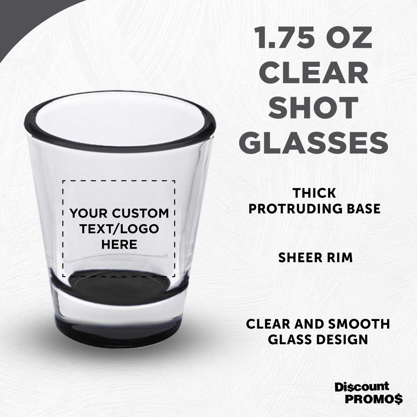 Optima Custom Shot Glasses Set - 1.75 oz, 100 Pack for Events
