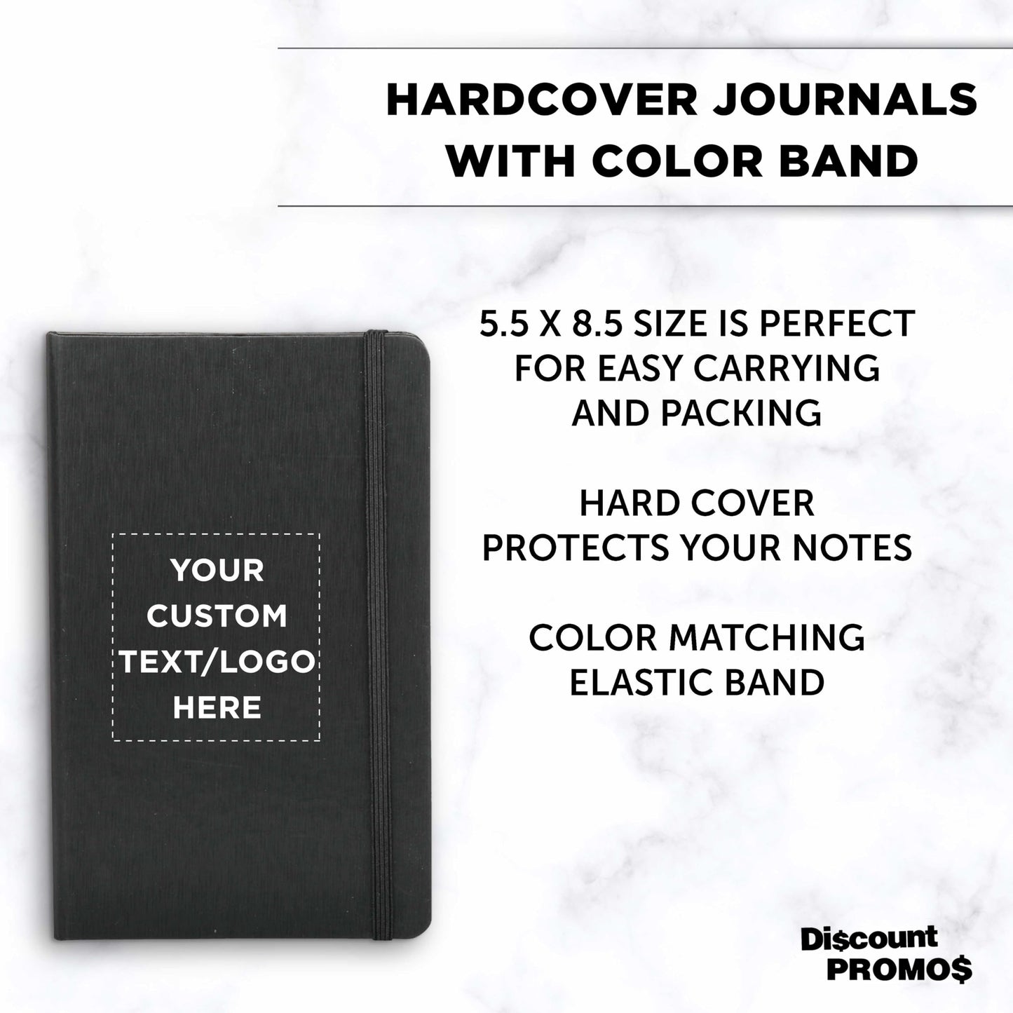 Optima Premium Hardcover Journal - 5.5x8.5, Customizable, 24-Pack