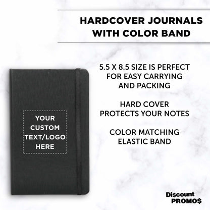 Optima Premium Hardcover Journal - 5.5x8.5, Customizable, 24-Pack