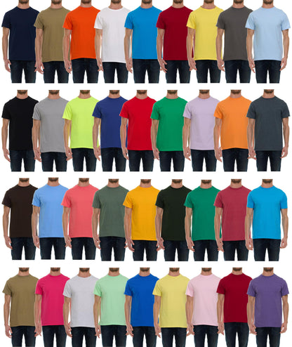 Optima Premium Men's Cotton Crew Tees - 36 Pack, Lightweight Assorted