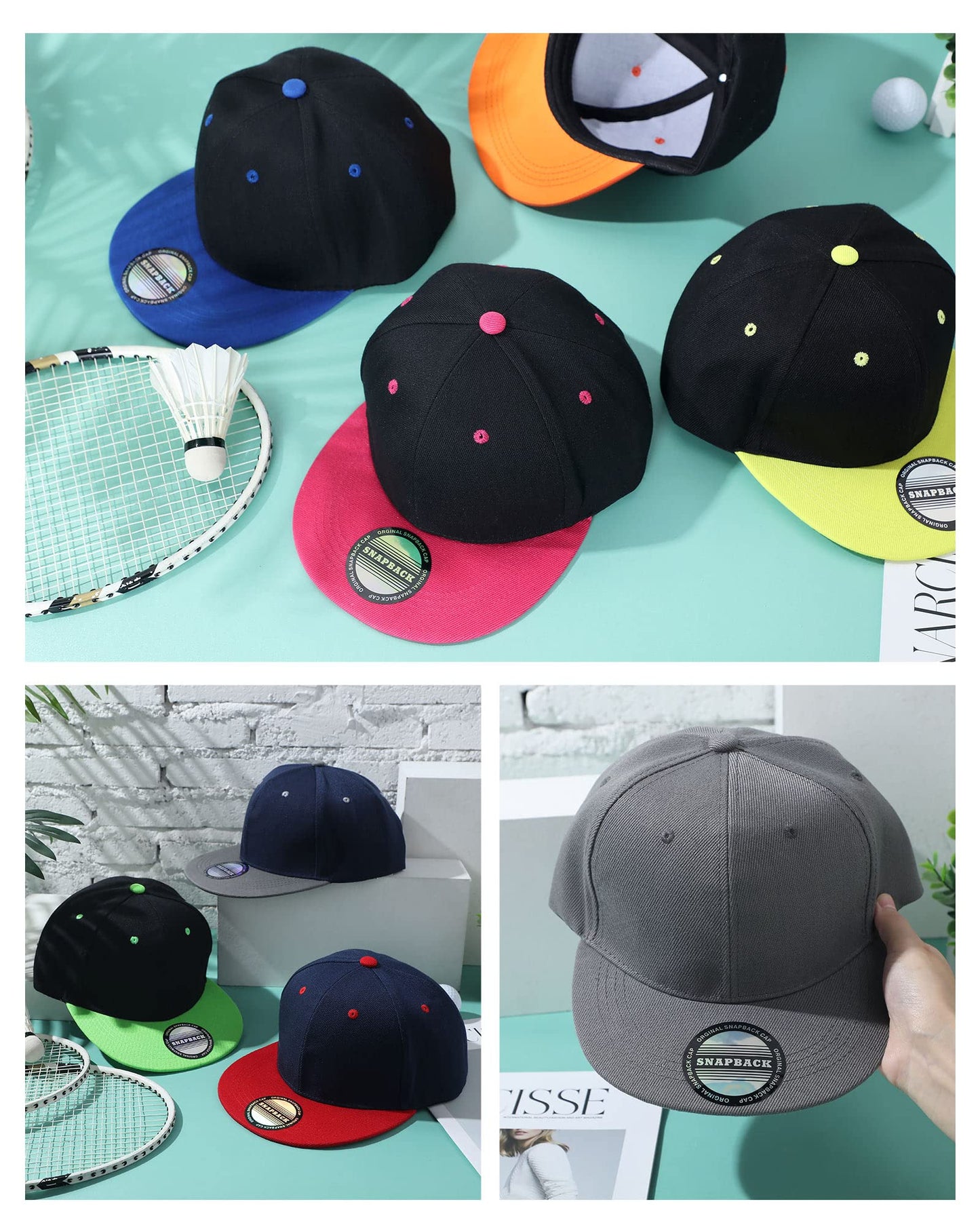 Optima Premium Adjustable Snapback Cap - Hip Hop Style Baseball Hat