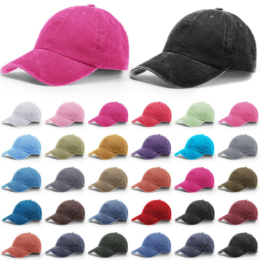 Optima Vintage Distressed Baseball Cap - Adjustable Cotton Dad Hat