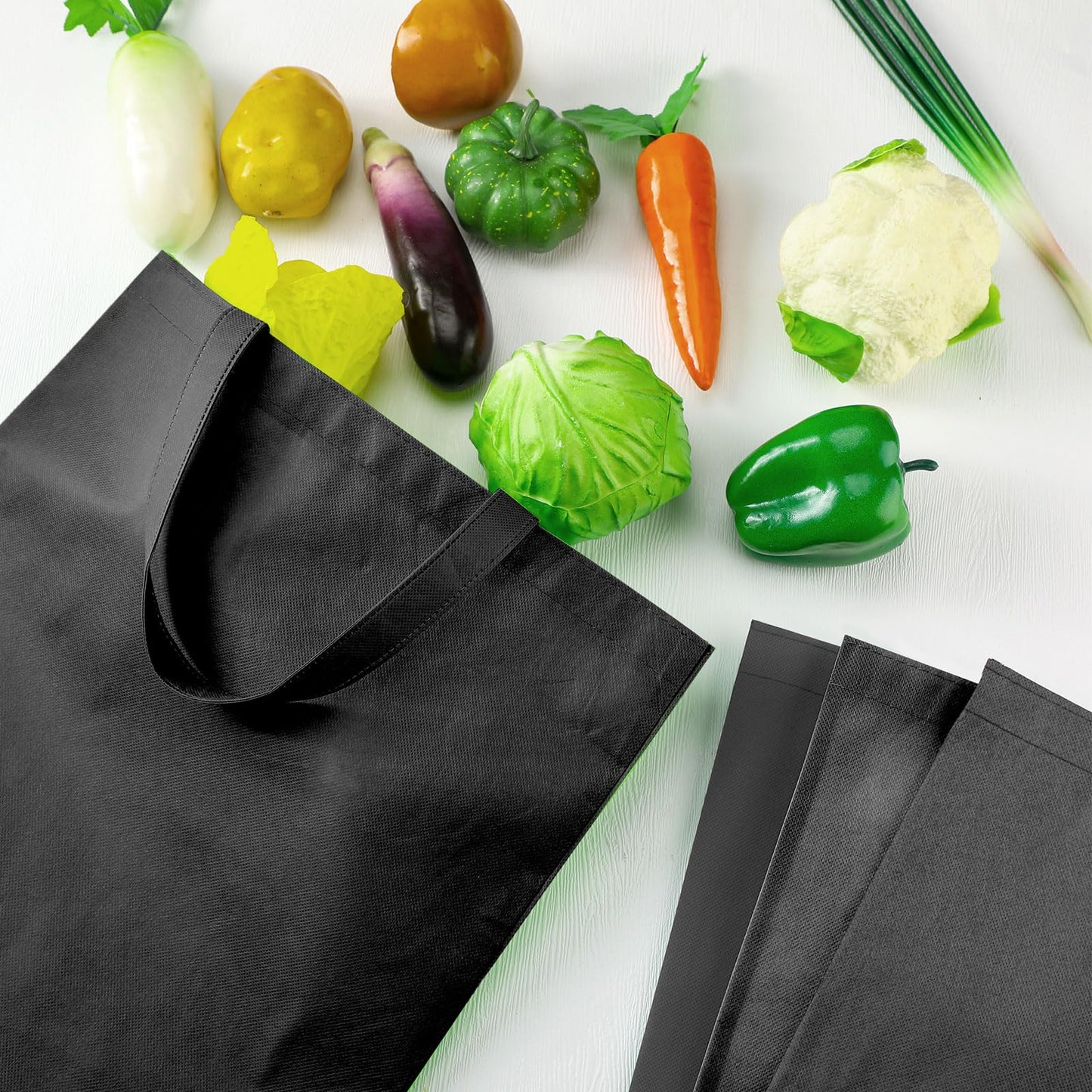 Optima Premium Reusable Canvas Tote Bags - 15'' x 16'' (100 Pcs)
