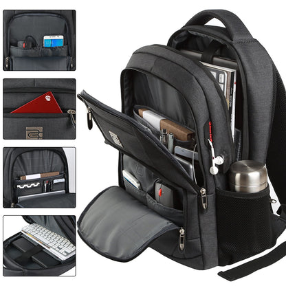 Optima Premium Anti-Theft Laptop Backpack - 15.6 Inch, Water Resistant