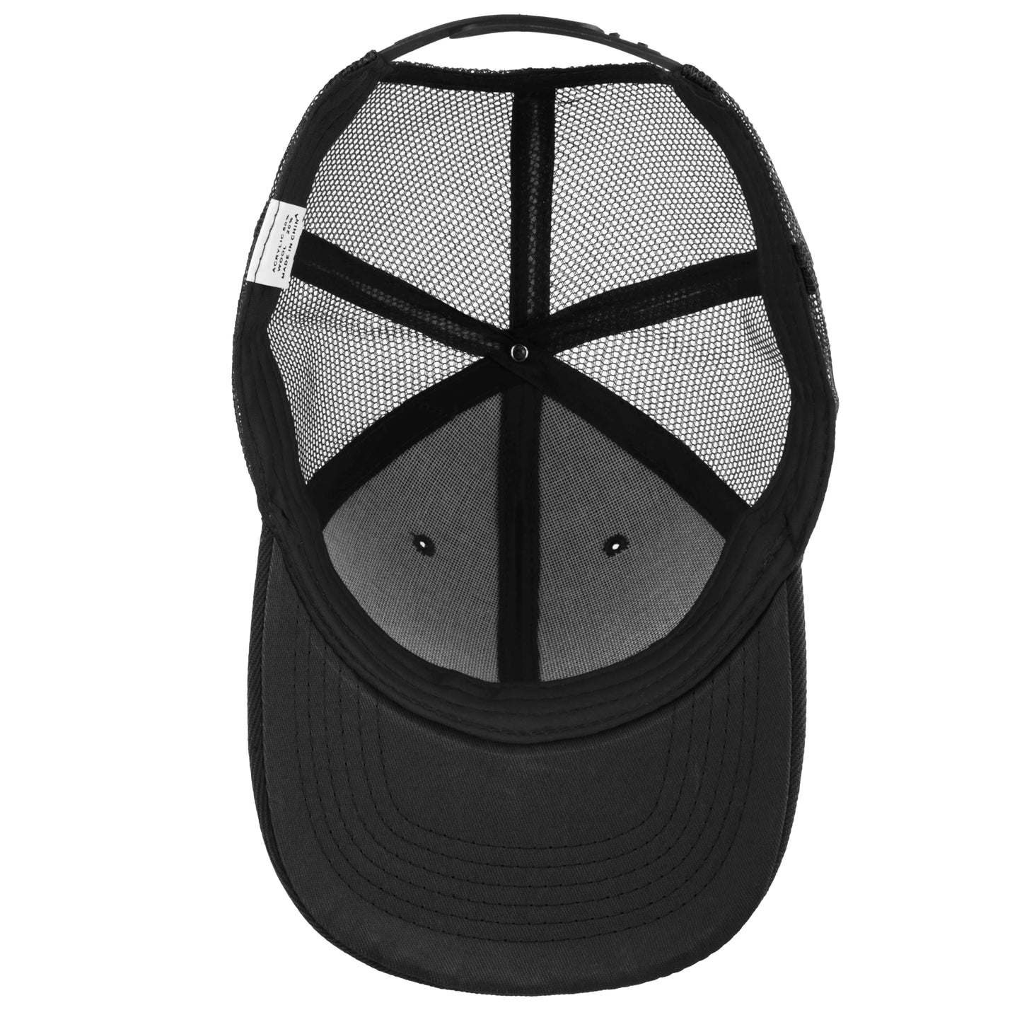 Optima Premium Mesh Trucker Cap - Structured Front, One Size, Black