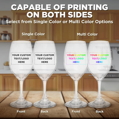 Optima Premium Water and Wine Goblet Glasses Set - 12.75 oz, Clear