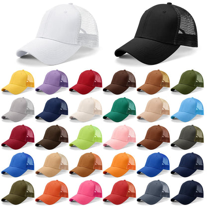 Optima Premium Adjustable Trucker Cap - 32 Pcs Bright Color Set