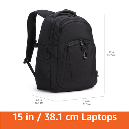 Optima Premium Travel Laptop Backpack - 15.6 inch, Black