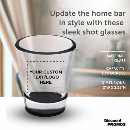 Optima Custom Shot Glasses Set - 1.75 oz, 100 Pack for Events