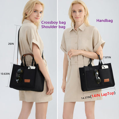 Optima Premium Canvas Tote Bag - Large, Stylish, Multi-Compartment