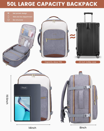 Optima Premium Travel Backpack - Large, Versatile Carry-On Essentials
