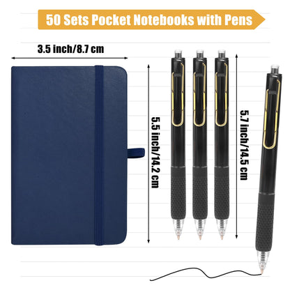 Optima Premium Leather Pocket Notebook Journal - 3.5 x 5.5 Inch