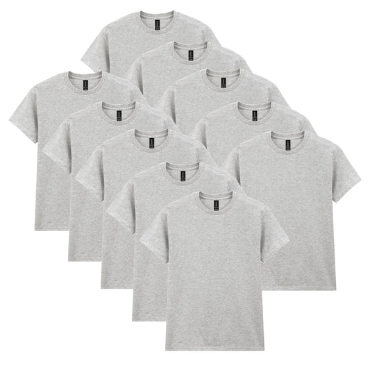 Optima Premium Heavy Cotton T-Shirt - Sport Grey, 10-Pack, Medium