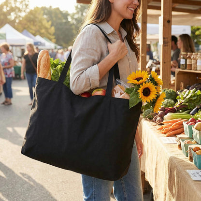 Optima Extra Large Canvas Tote Bag - Reusable Grocery Carrier