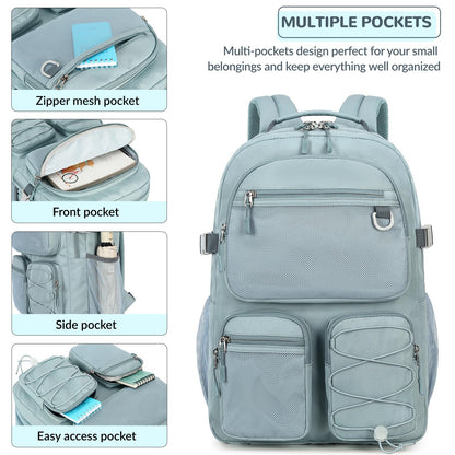 Optima Premium Multi-Pocket Travel Backpack - 15.6" Laptop Compartment