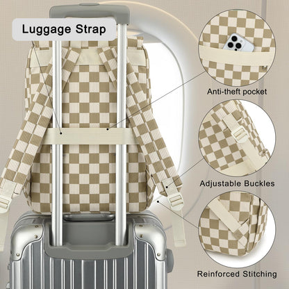 Optima Corduroy Travel Backpack - 15.6 Inch Women's Laptop Bag