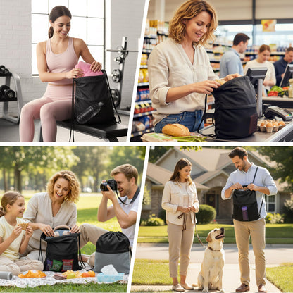 Optima Lightweight Drawstring Backpack - Versatile Sports Cinch Bag