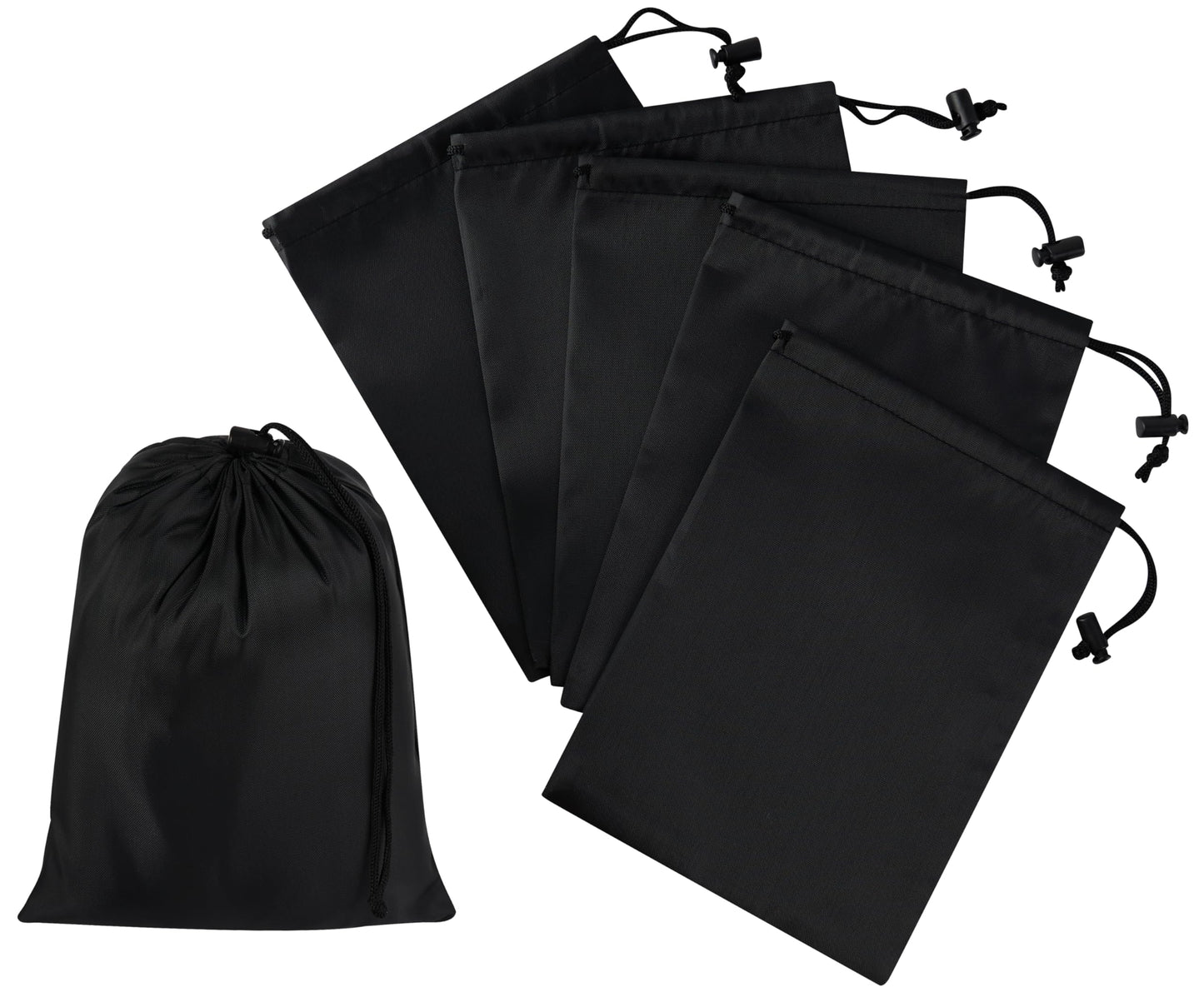 Optima Premium Nylon Drawstring Bags - 7x9 Inch Set of 6