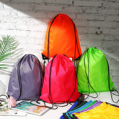 Optima Premium Drawstring Backpack - 100 Pcs, Polyester, 10 Colors