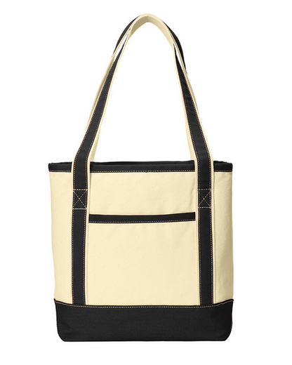 Daily Med/Large Cotton Canvas Two-tone Tote Bags Optima