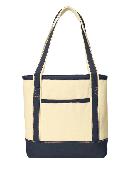 Daily Med/Large Cotton Canvas Two-tone Tote Bags Optima