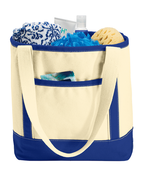 Daily Med/Large Cotton Canvas Two-tone Tote Bags Optima