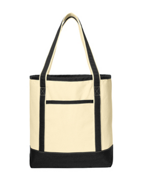 Heavy Canvas Large Two-tone Tote Bag Optima
