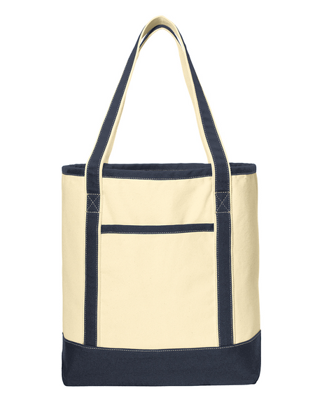 Heavy Canvas Large Two-tone Tote Bag Optima