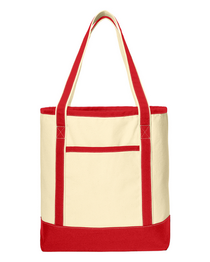 Heavy Canvas Large Two-tone Tote Bag Optima