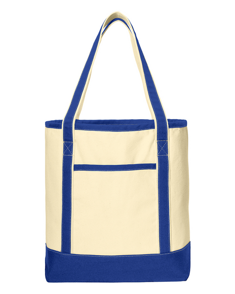 Heavy Canvas Large Two-tone Tote Bag Optima