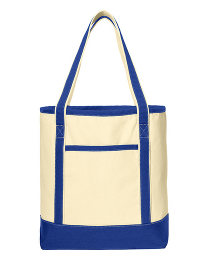 Heavy Canvas Large Two-tone Tote Bag Optima