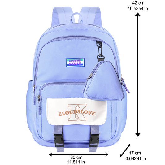 clouds love School Backpacks for Teen Girls - Laptop Backpacks 15.6 Inch College Cute Bookbag Anti Theft Women Casual Daypack(Purple)