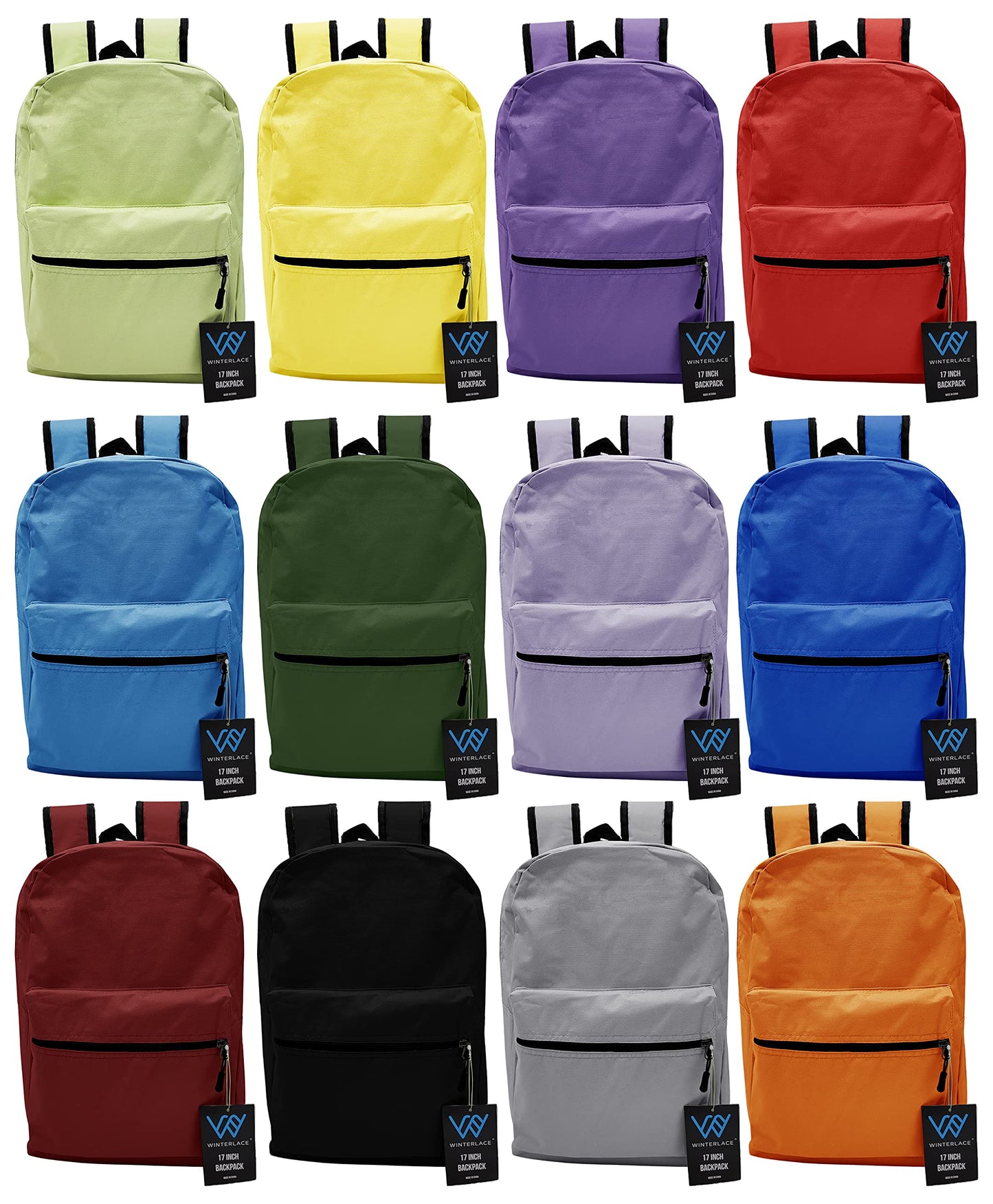 Optima Lightweight 17-Inch Backpack - 12 Pack for Events & Travel