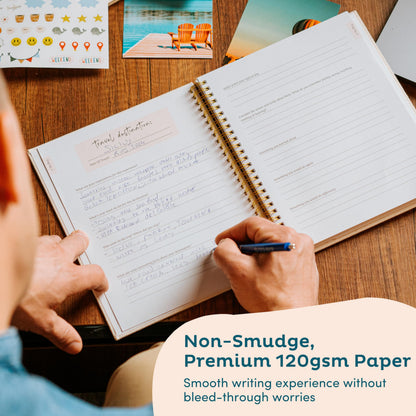 Optima Premium Linen Travel Journal - Personalized Adventure Notebook