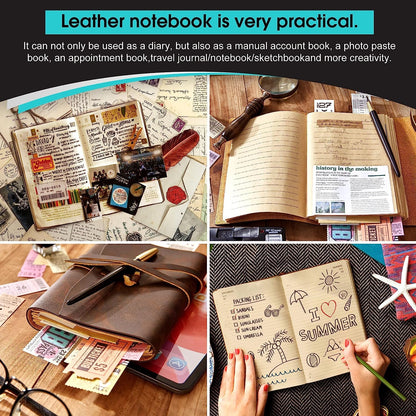 Optima Premium Leather Journal - 5x7 Handmade Vintage Notebook