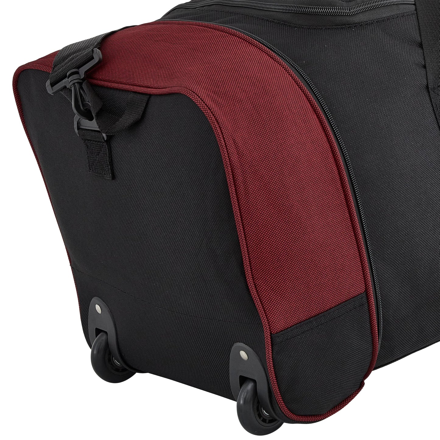 Optima Premium 32-Inch Collapsible Duffel Bag - Black/Red