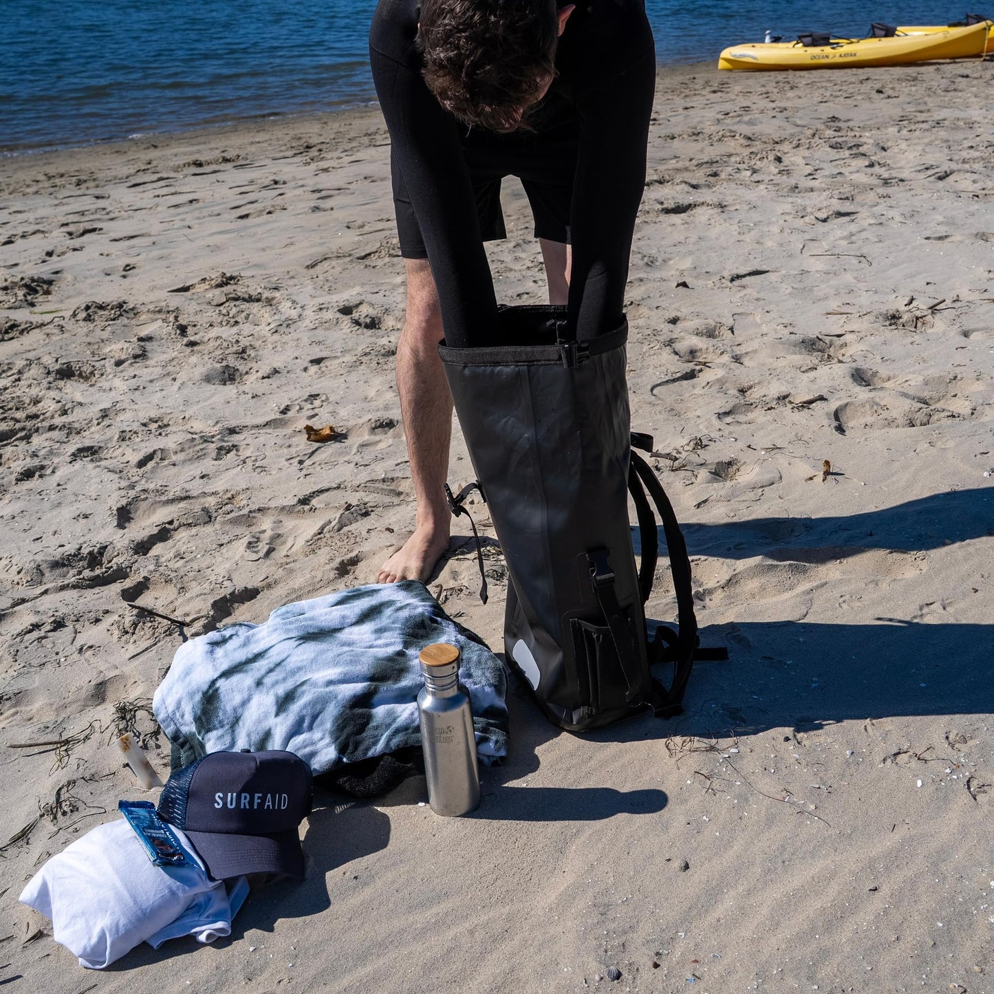 Optima Waterproof Surf Backpack - 25L Heavy Duty with Laptop Sleeve