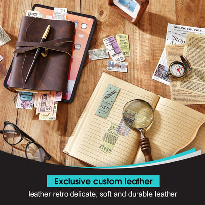 Optima Premium Leather Journal Notebook - Genuine Writing Journal
