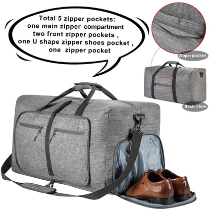 Optima Premium 40L Water-Resistant Duffel Bag with Shoe Compartment