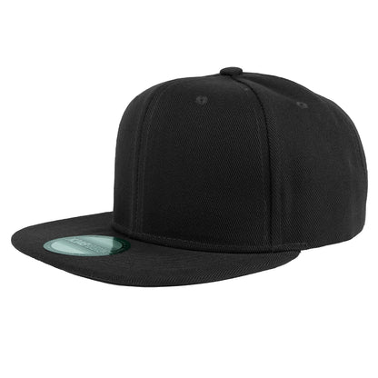 Optima Premium Adjustable Snapback Baseball Caps - 6 Pack, Black