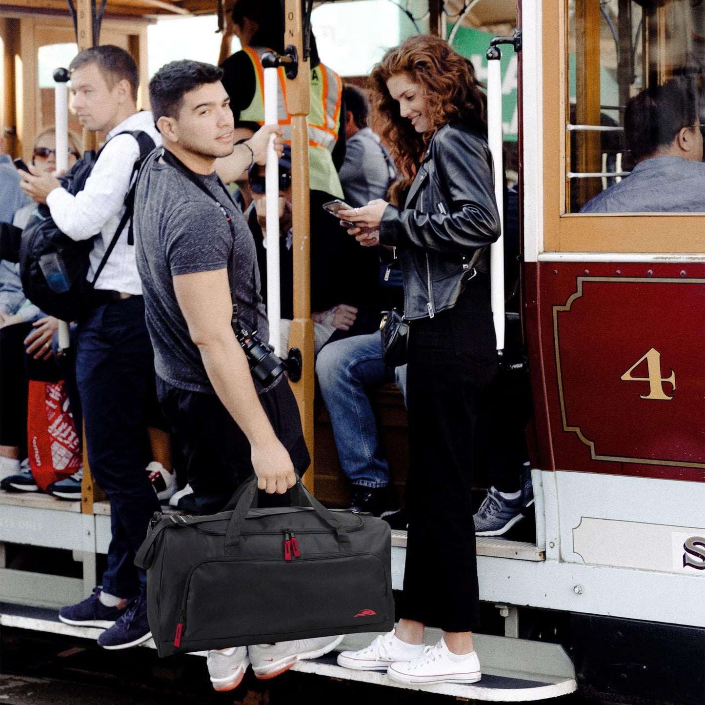 Optima Lightweight Canvas Duffle Bag - Travel & Gym Organizer