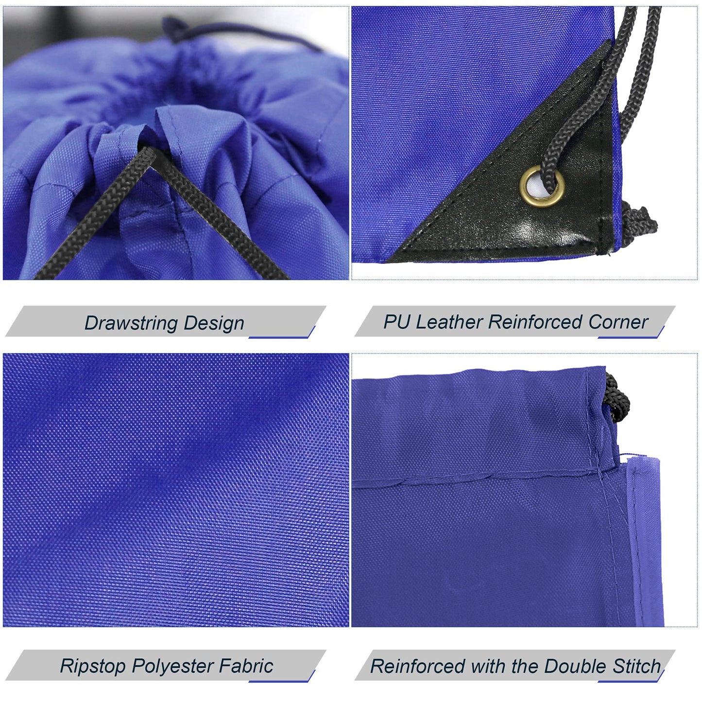 Optima Premium Drawstring Backpack - Bulk Cinch Sack for Sports