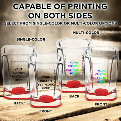 Optima Premium Custom Square Shot Glasses - 2 oz, Set of 10