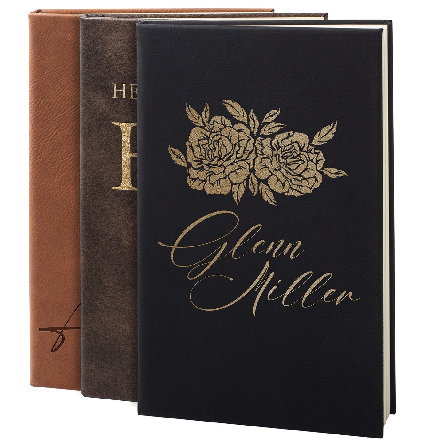 Optima Personalized Soft Pink Leather Journal - Customizable Notebook