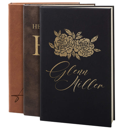 Optima Personalized Soft Pink Leather Journal - Customizable Notebook